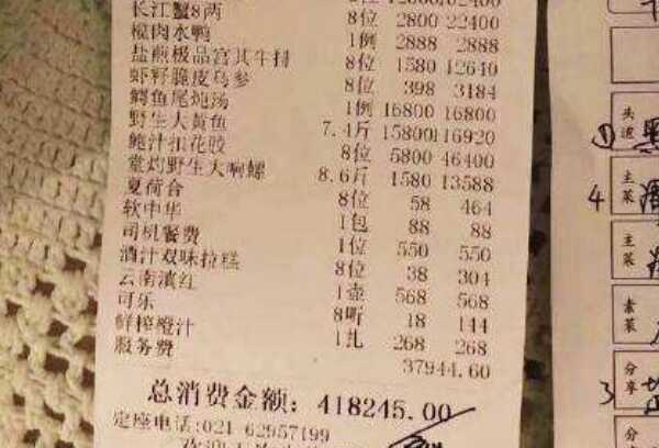 上海最贵的饭店40万一桌-私人订制晚宴，鳄鱼尾1.68万